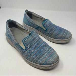 Dansko Belle Blue Textured Slip On Nursing Sneakers Size 38